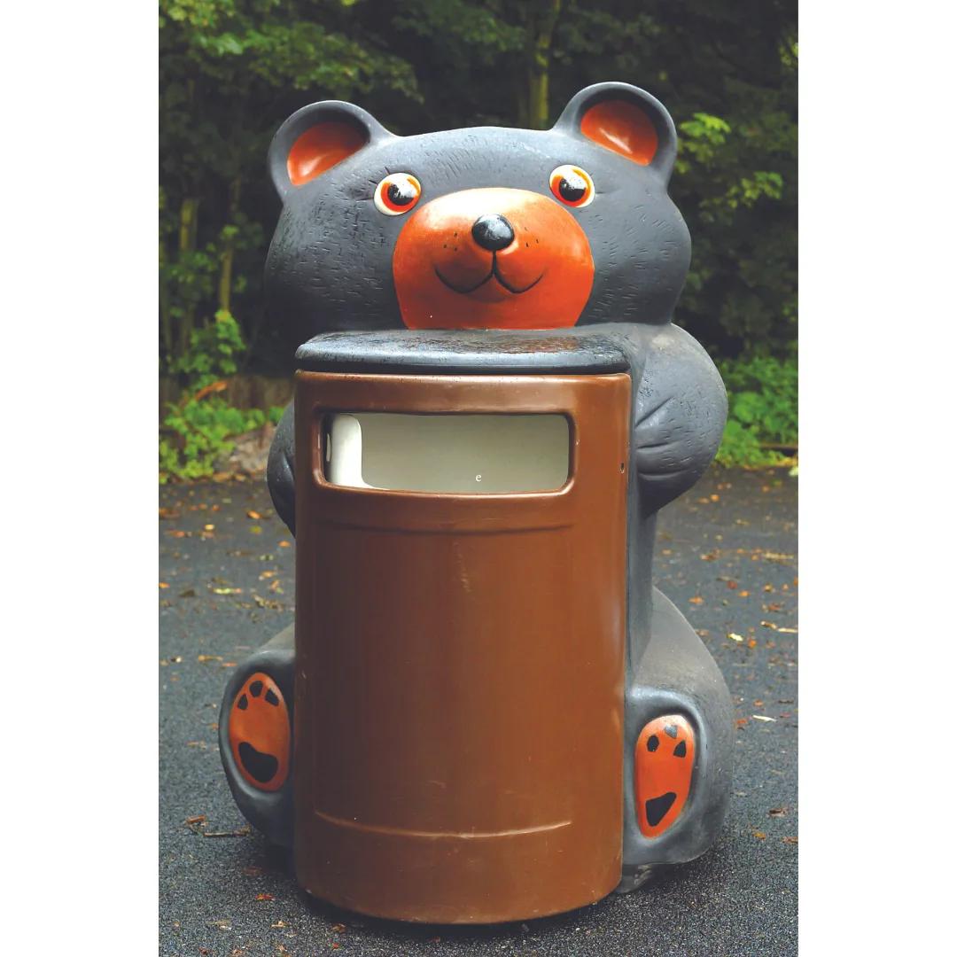Ambere Bear novelty litter bins