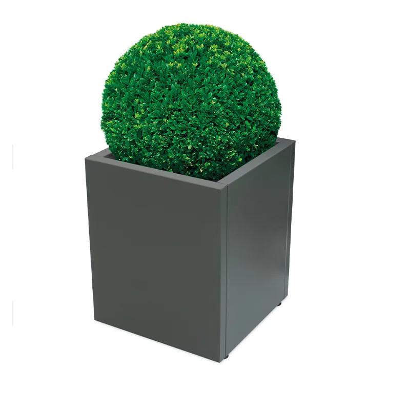 jardinera urbana cuadrada de acero Valencia para exteriores
