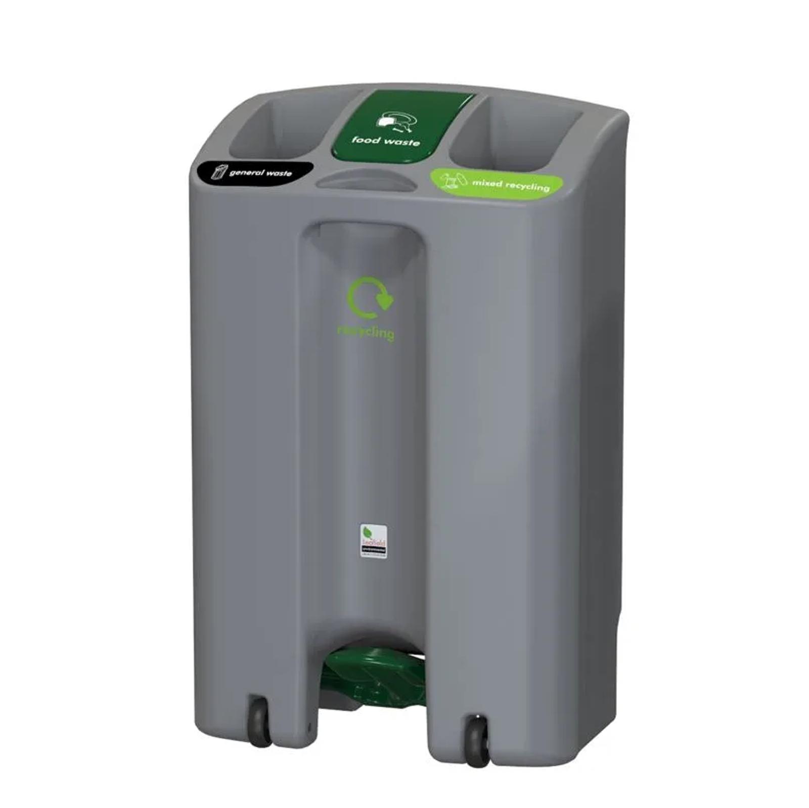 Leafield EnviroStep Triple Recycling Bin