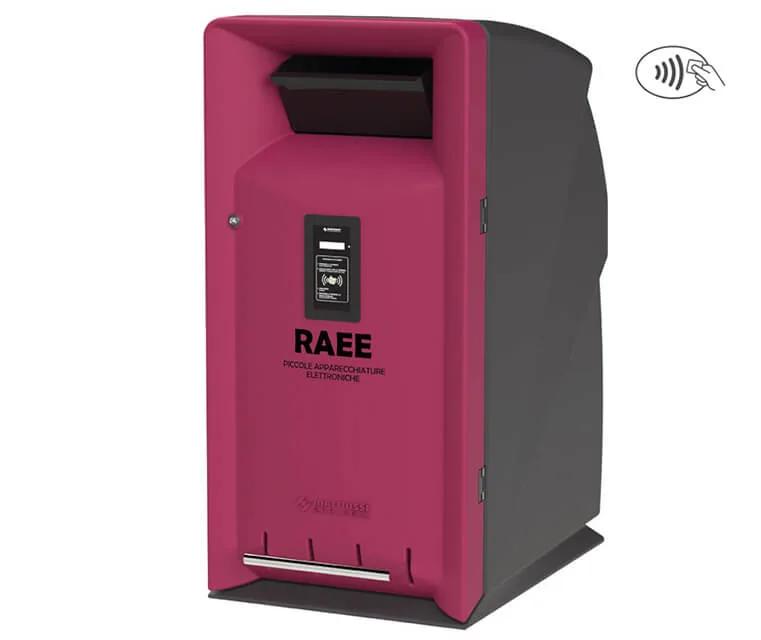 Re-Point in its version with access control and foot pedal for the collection of micro WEEE.