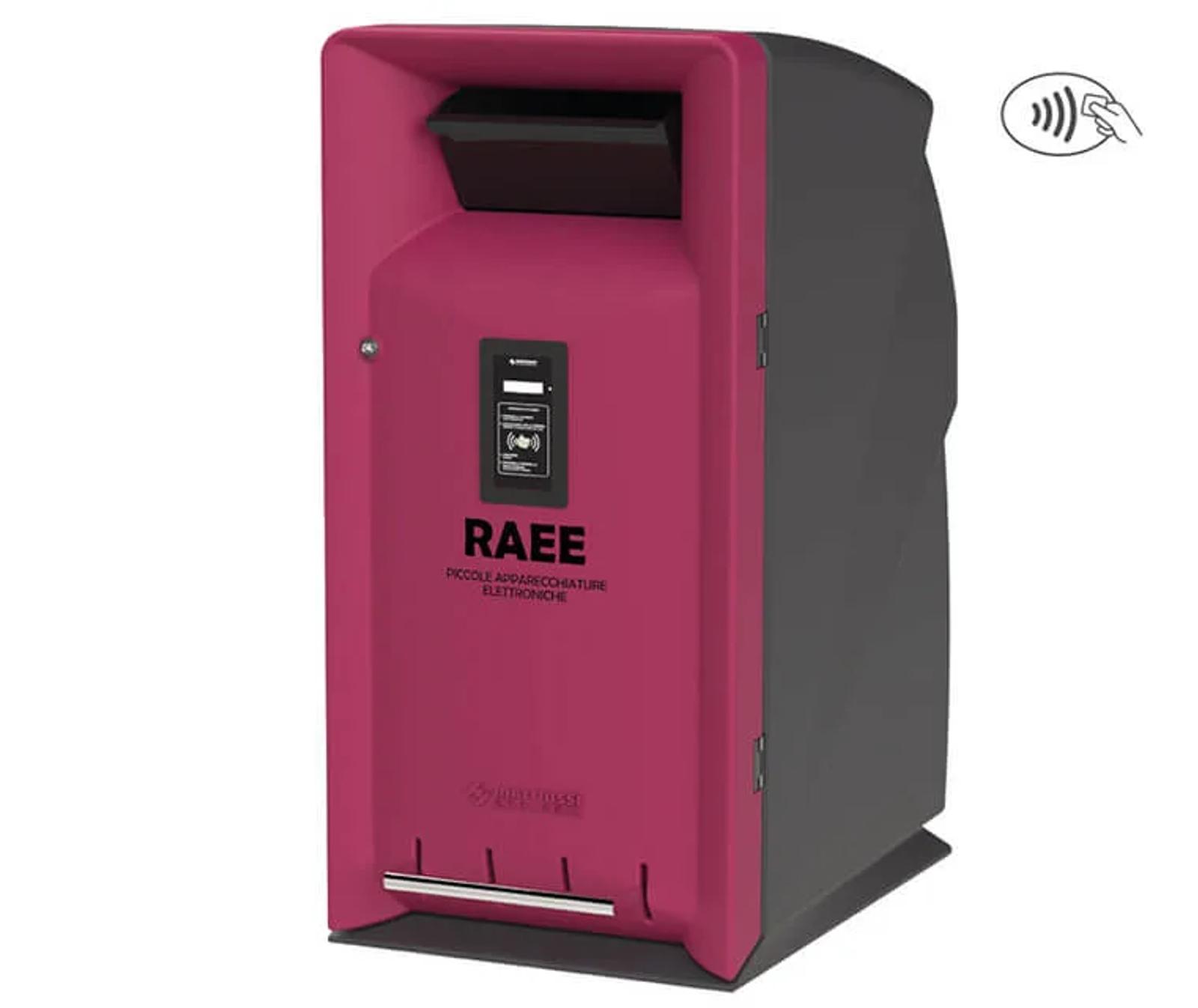 Re-Point in its version with access control and foot pedal for the collection of micro WEEE.