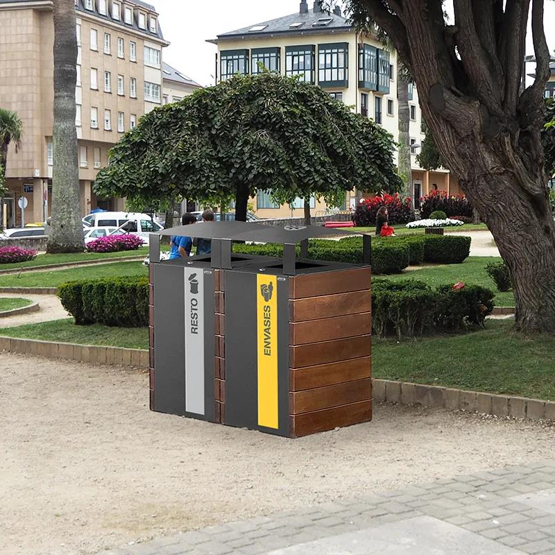papelera de reciclaje para parques