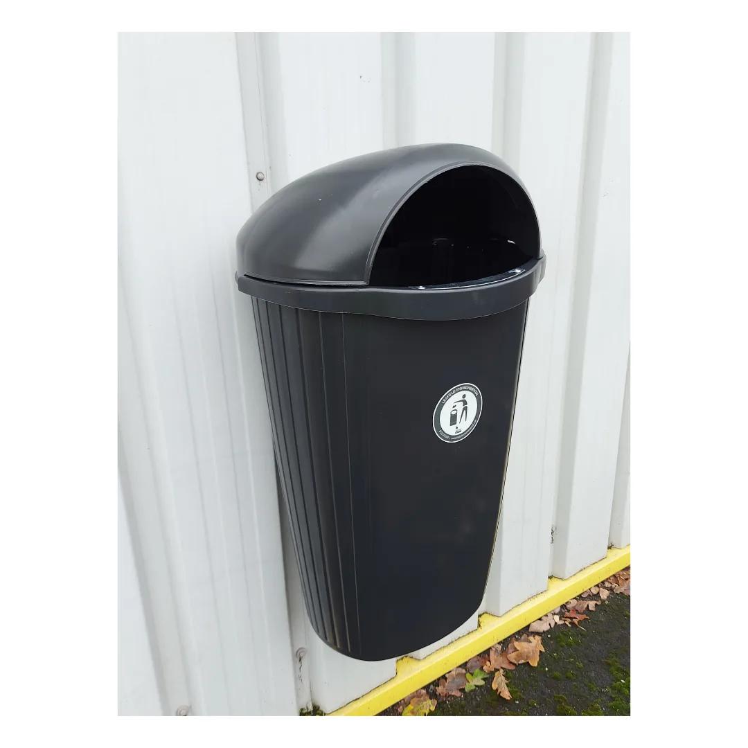 regent hooded wall mounted litter bin
