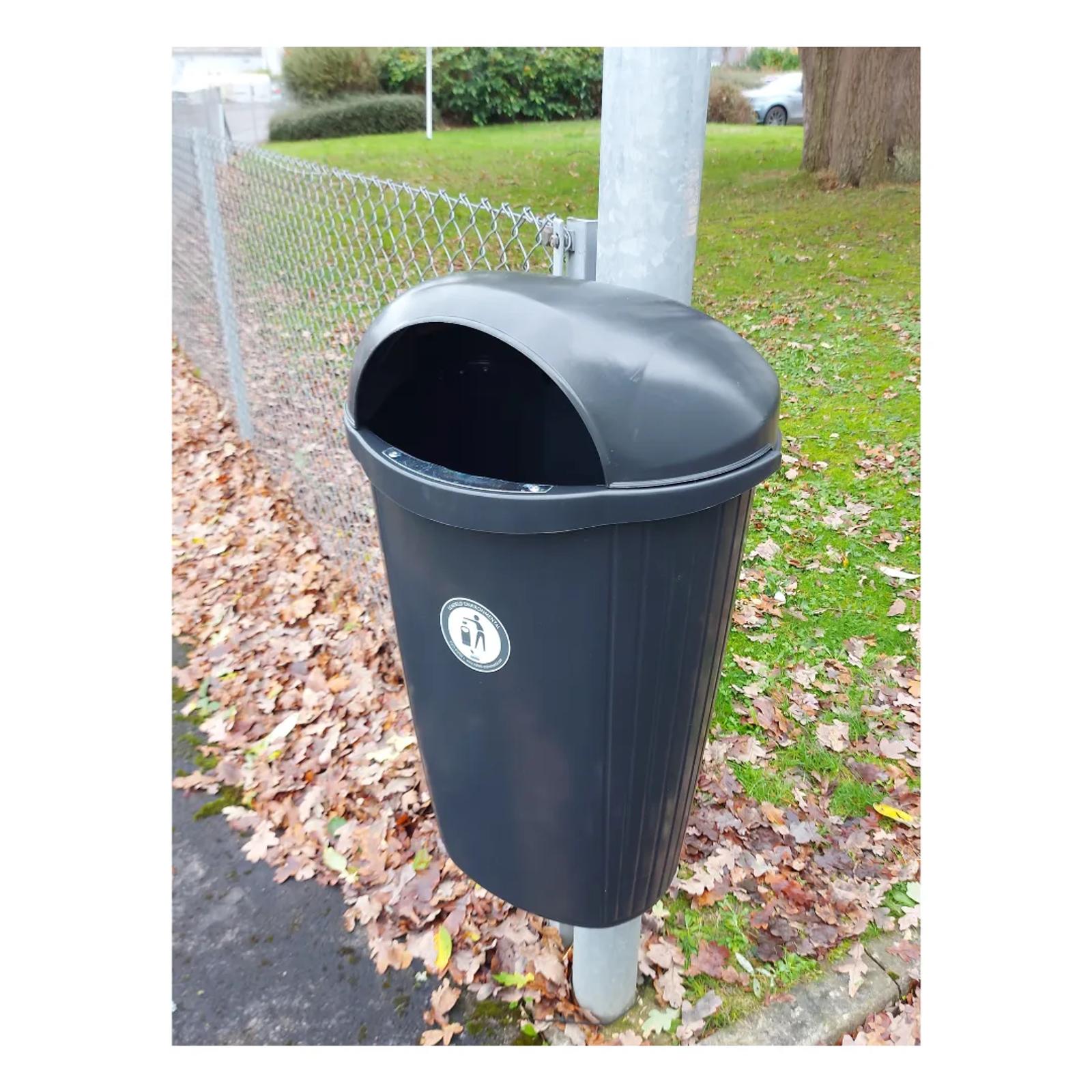 Regent Hooded post mounted Litter Bin