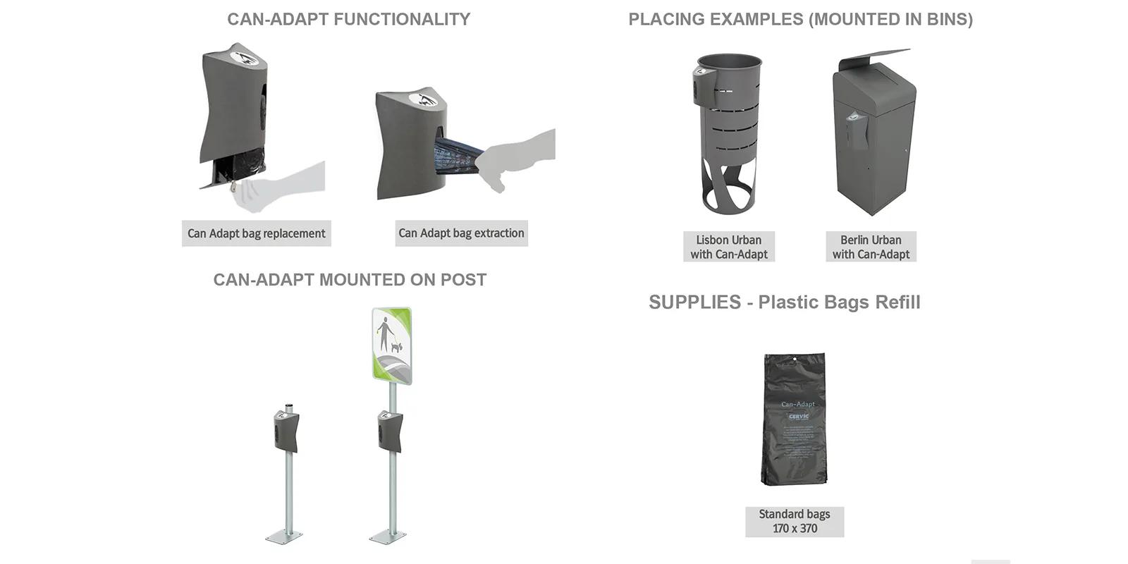 Bags Dispensers can adapt bag dispenser 004