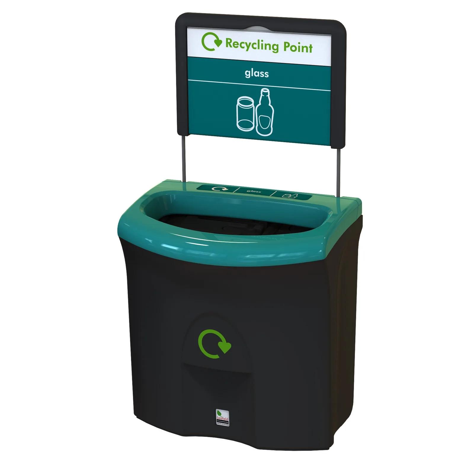 Leafield Meridian glass recycling bin
