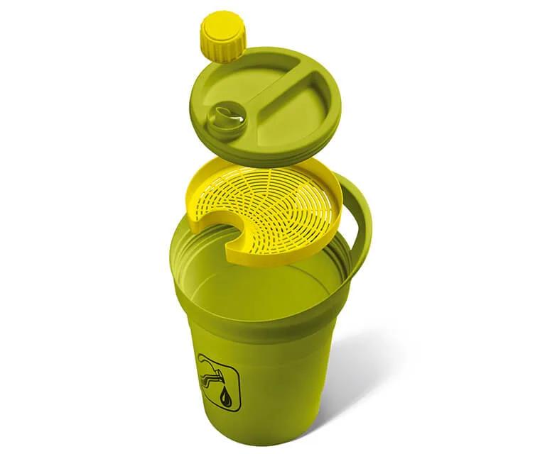 OLIMAX has a removable filter inside and is fitted with a child-proof safety device to ensure it cannot be opened by young children.