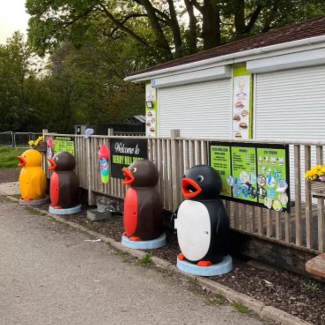 bird novelty litter bins