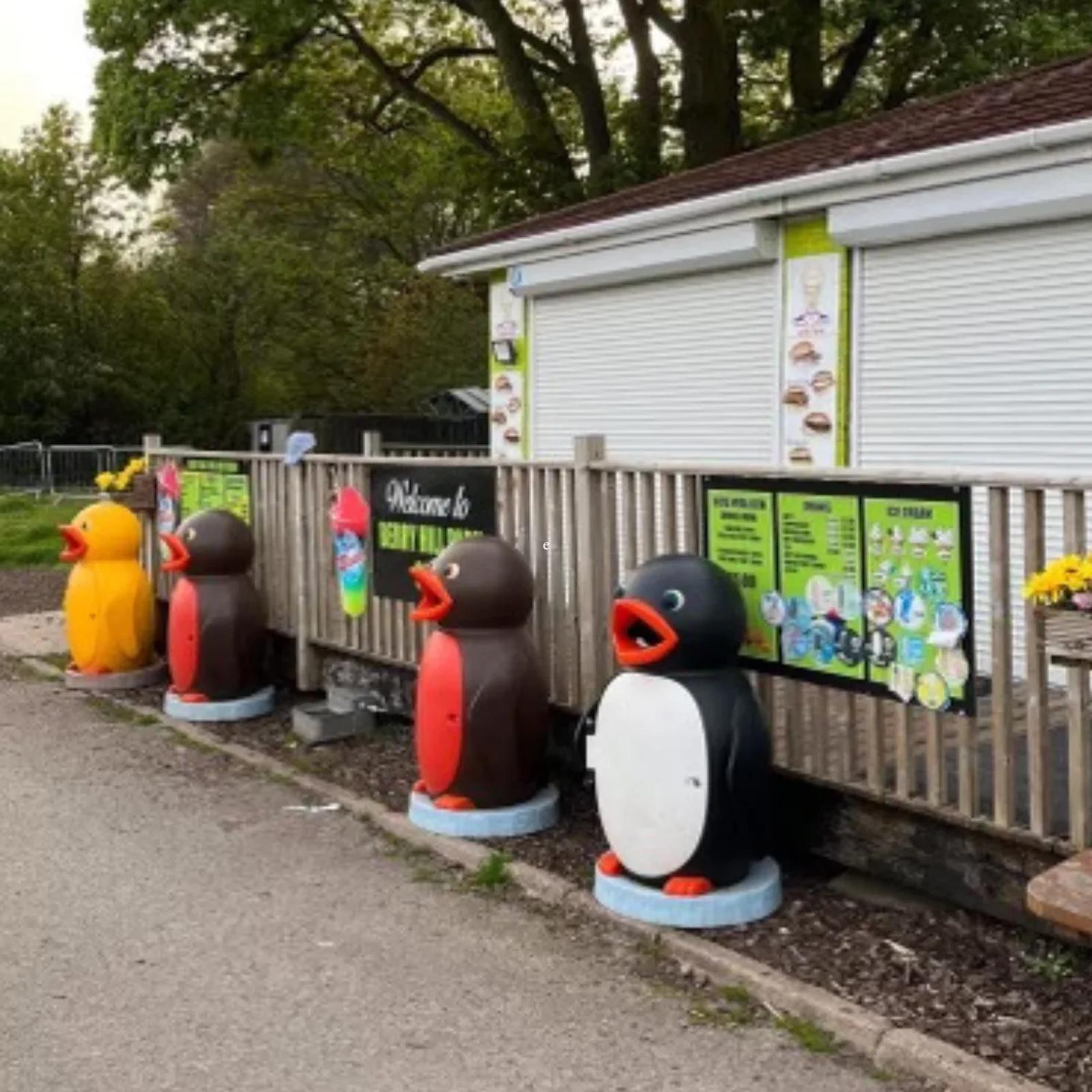 bird novelty litter bins
