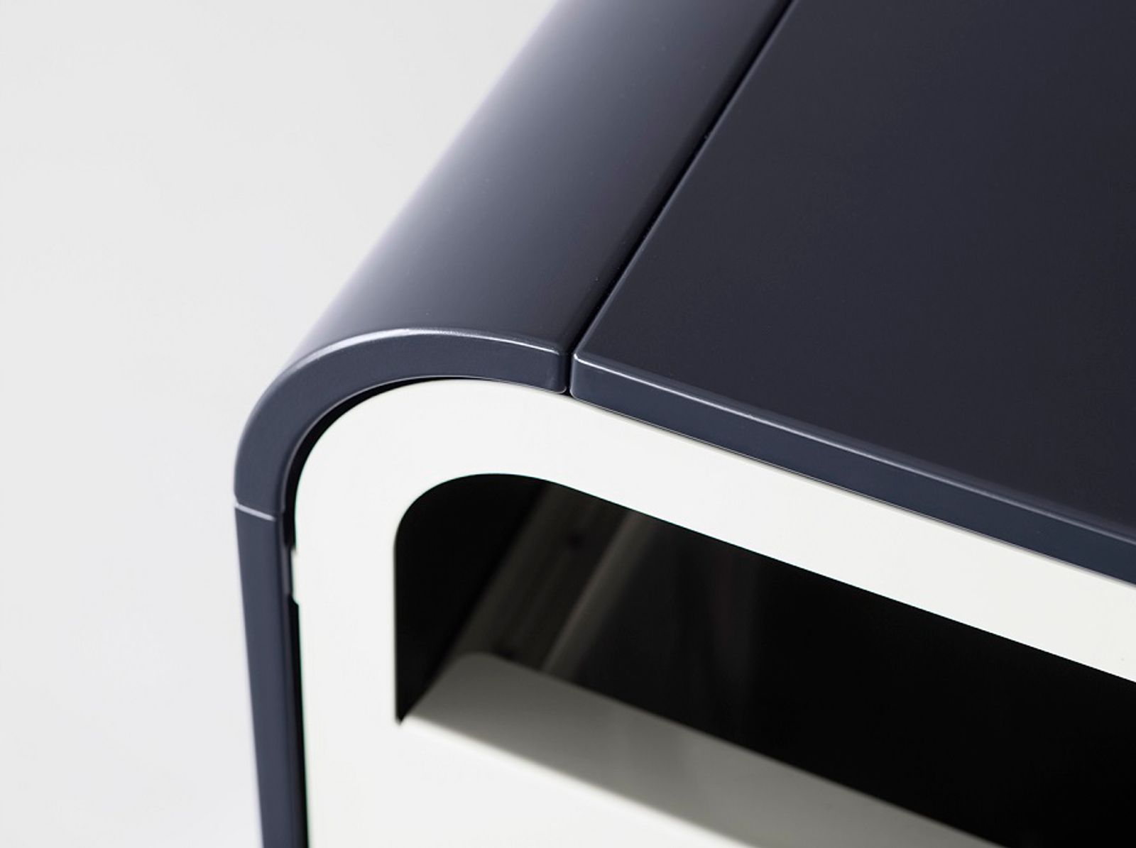 Cloud sorting bin beside a kitchen counter