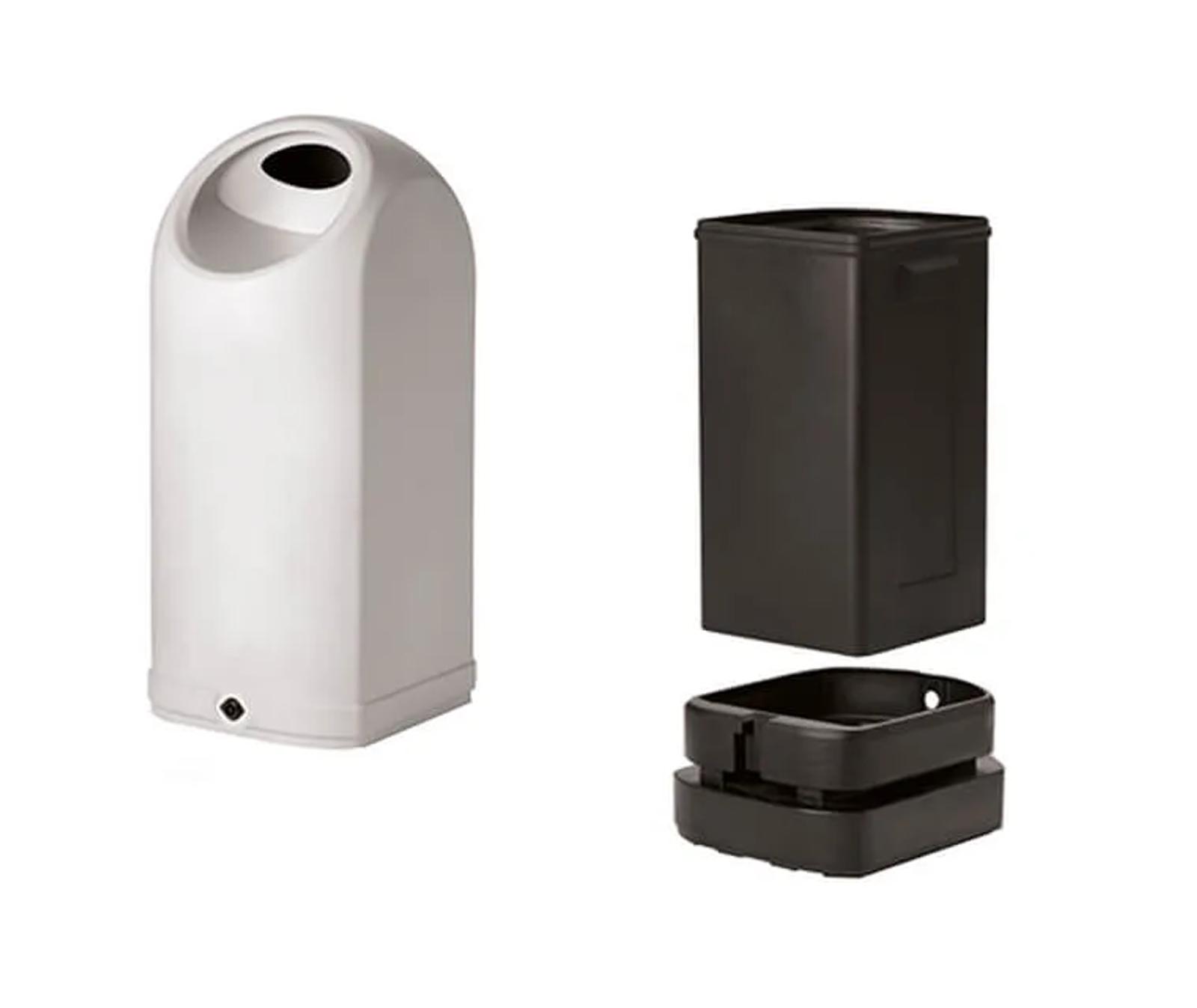 An internal, removable container makes emptying easy and prevents leachate leakage.