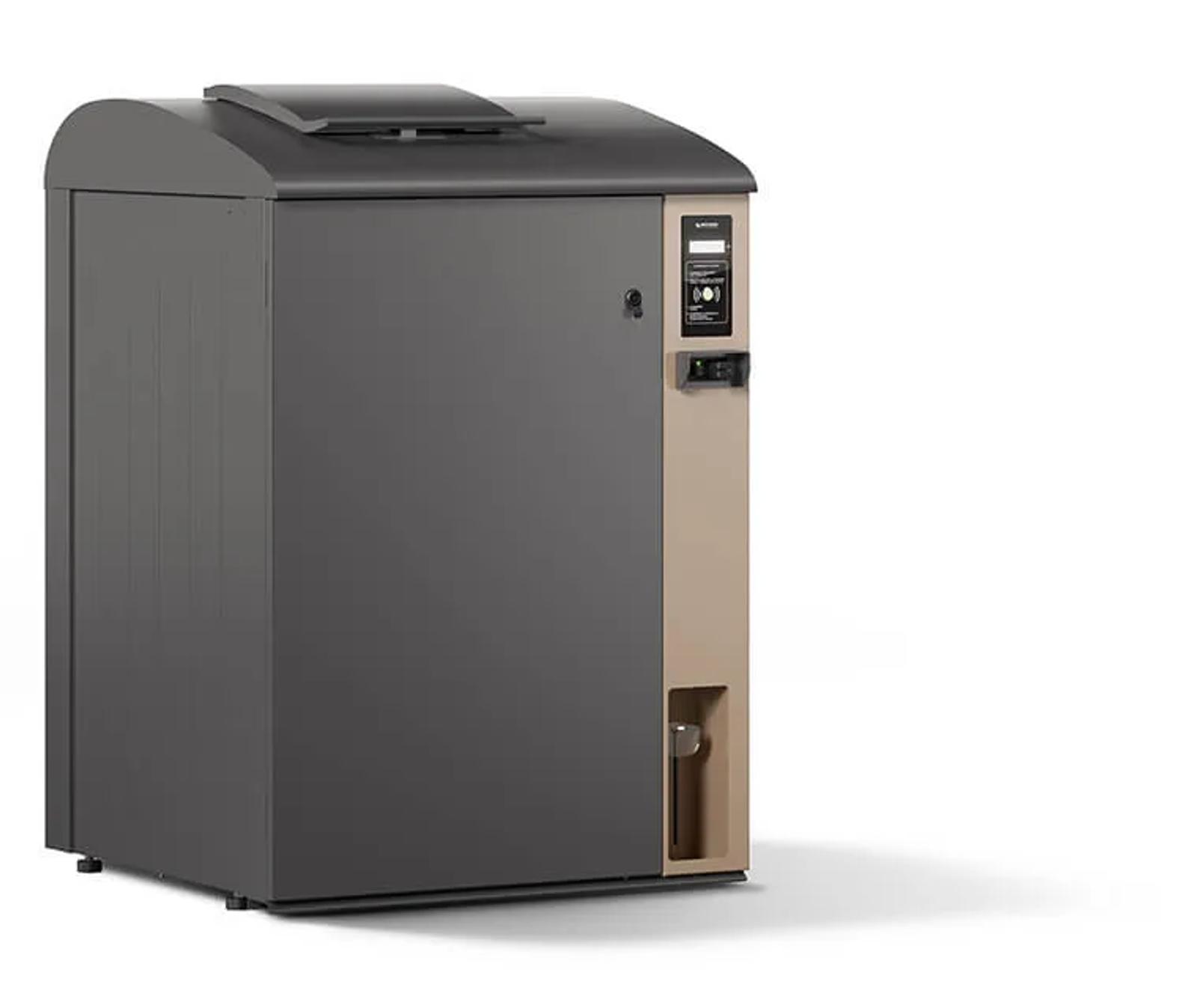 The BIOX line - with or without control access - is available with external foot pedal, hand lever for disabled people or with an integrated foot pedal for minimal visual impact and greater protection against impacts, as shown in the picture.