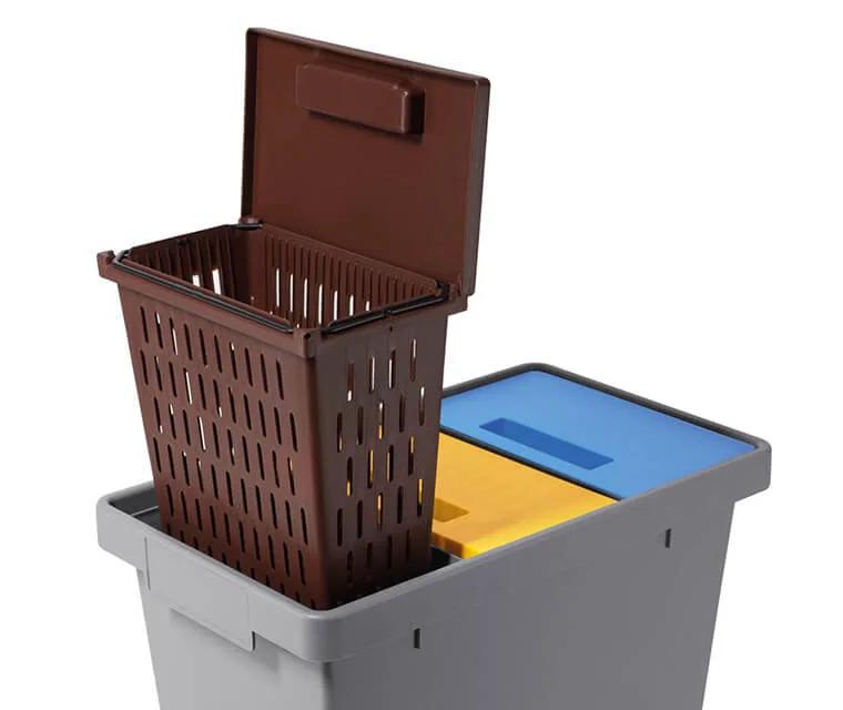 UMIMAX SLIM is the inner caddy for the version featuring food waste collection directly inside POLYMAX.
