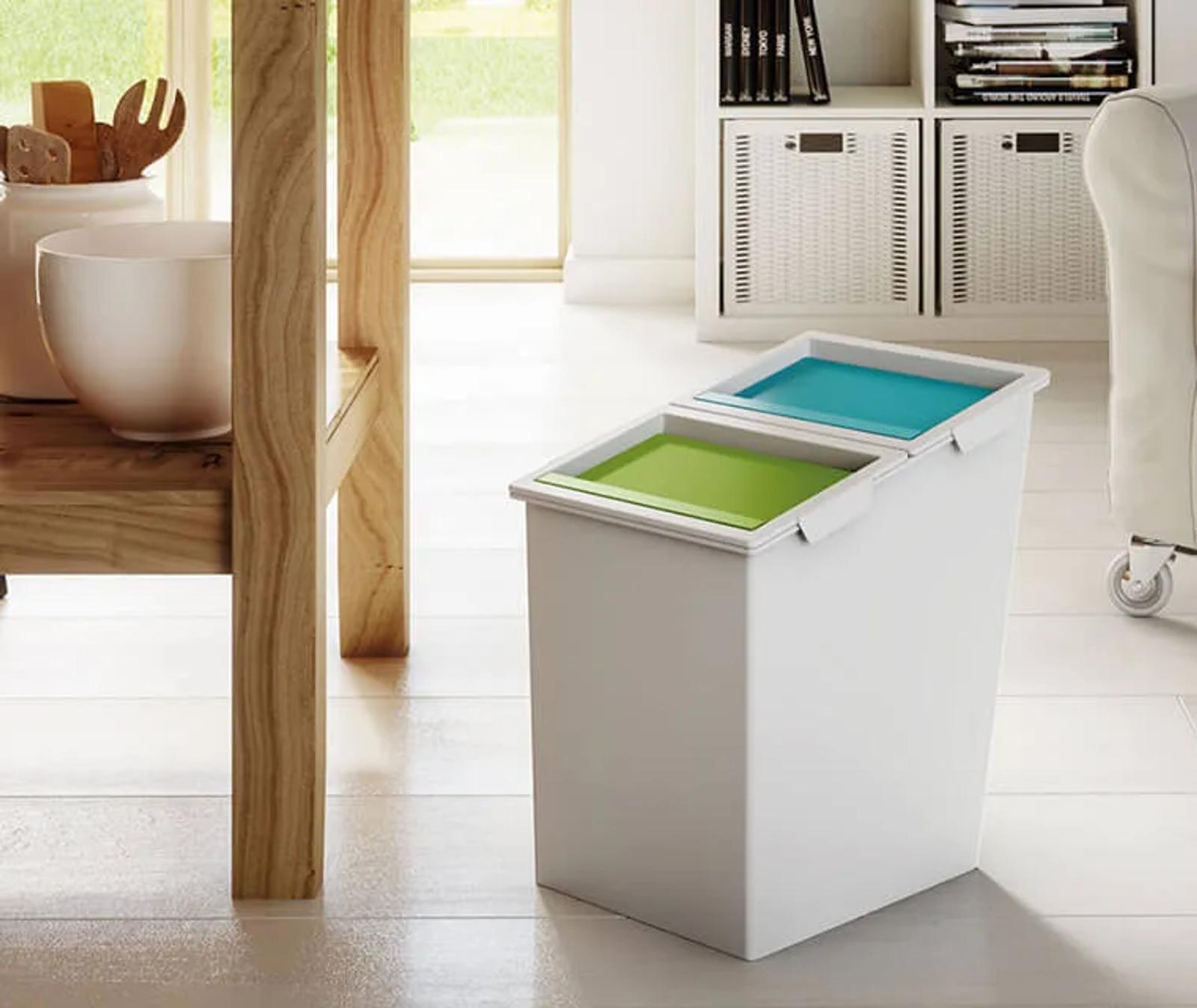 NX03 is a practical, compact solution for all indoor environments providing a furniture piece for sorted waste collection.
