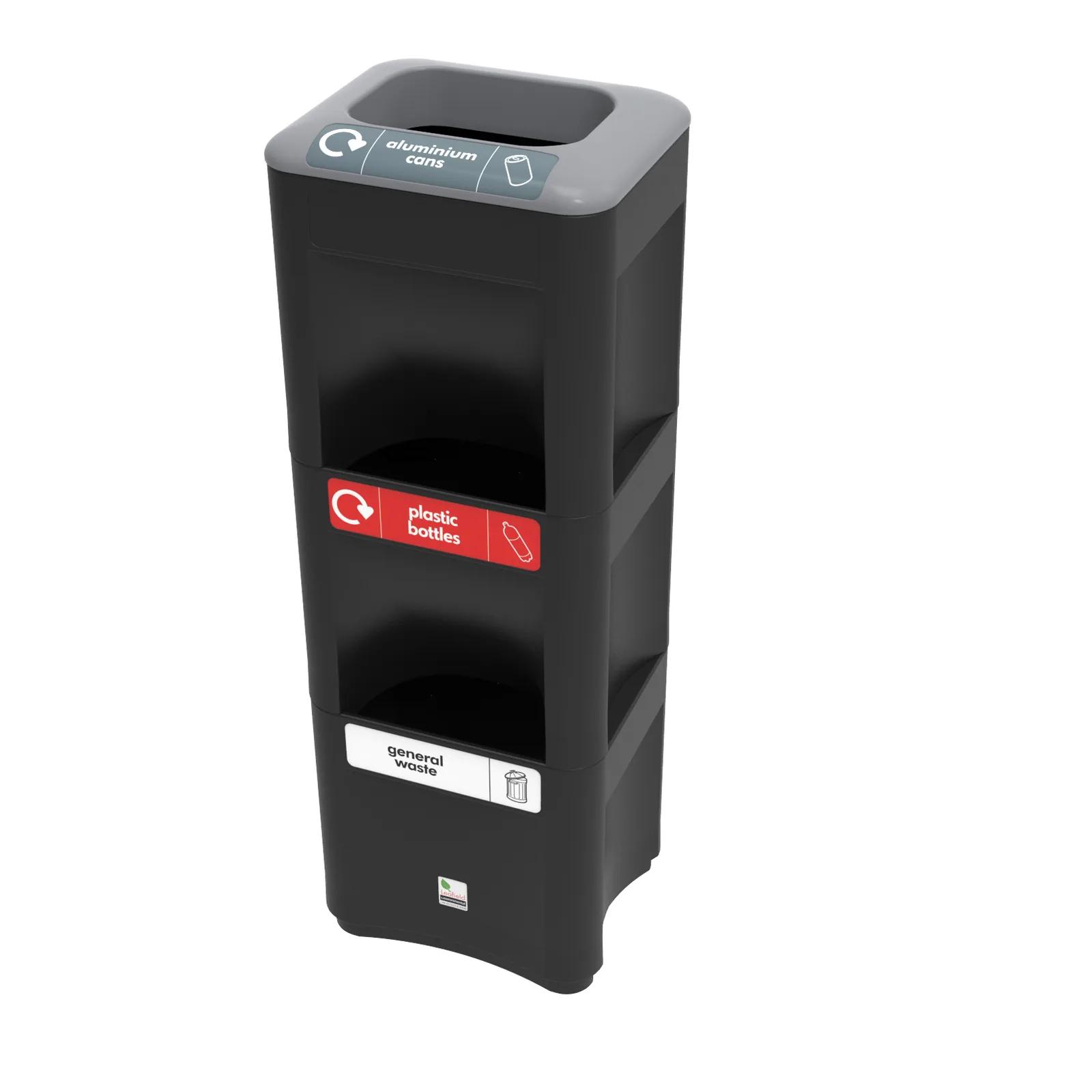 Leafield's EnviroStack Stacking Recycling and Litter Bins