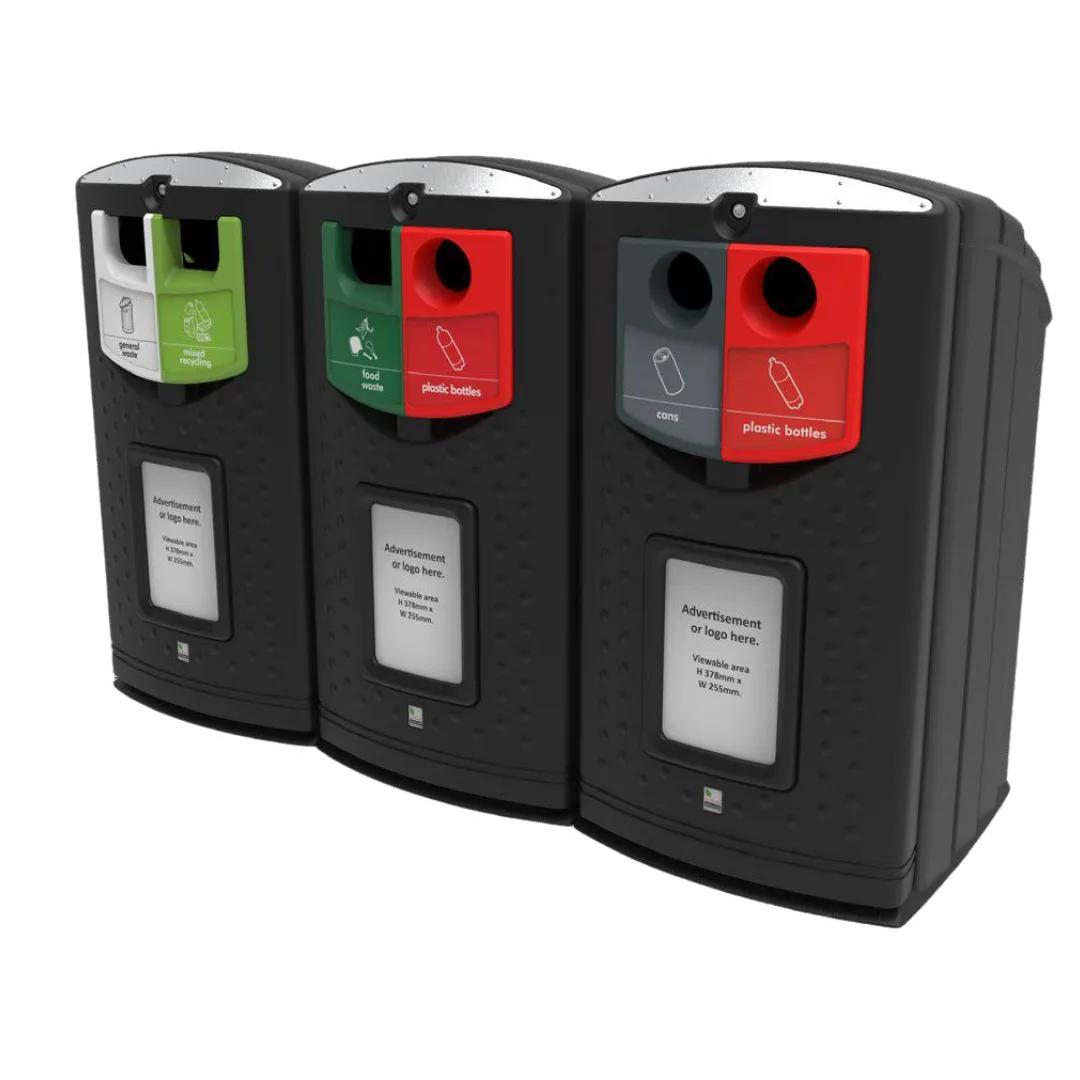 Leafield Envirobank Split 310 Recycling Bin