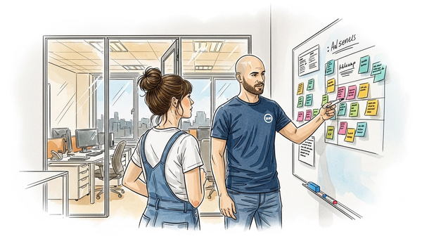 Living plan meeting between two team members