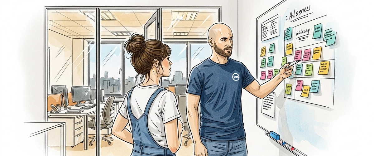 Living plan meeting between two team members