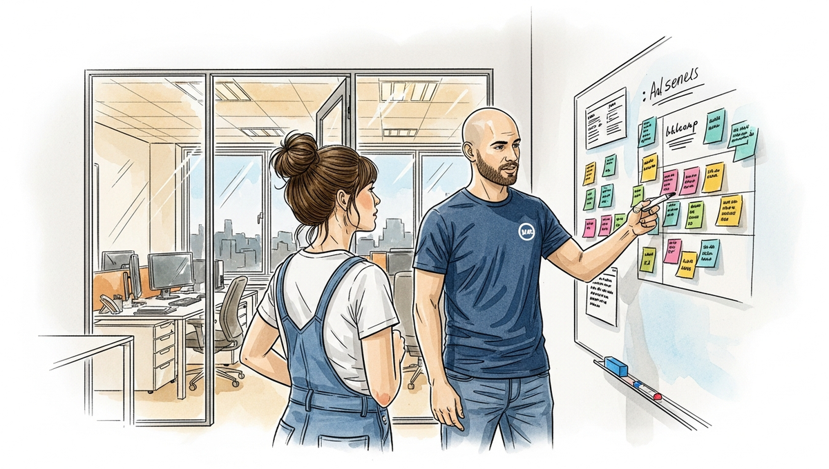 Living plan meeting between two team members