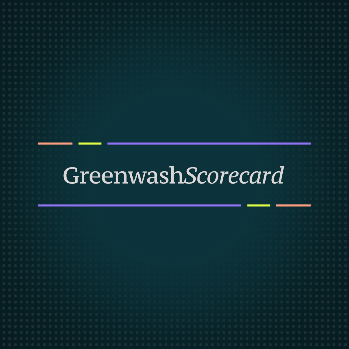 A graphic of the GreenwashScorecard logo