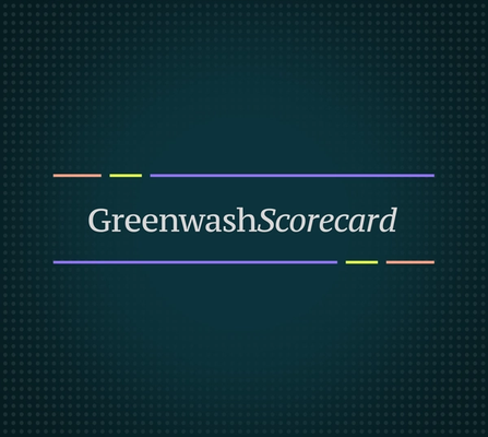 A graphic of the GreenwashScorecard logo