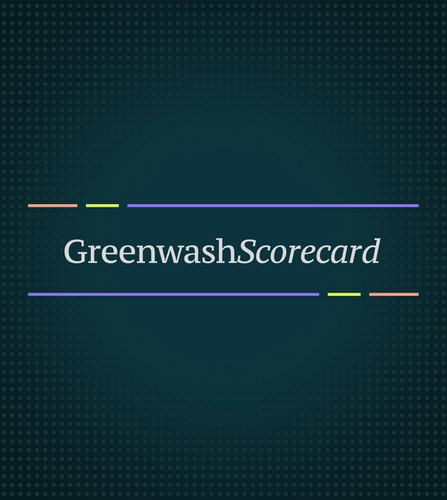 A graphic of the GreenwashScorecard logo