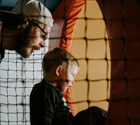 Richard sniffing a child