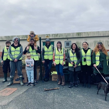 An image of all the attendees of the first Rubbish Networking, held at Seaclose Park, Newport