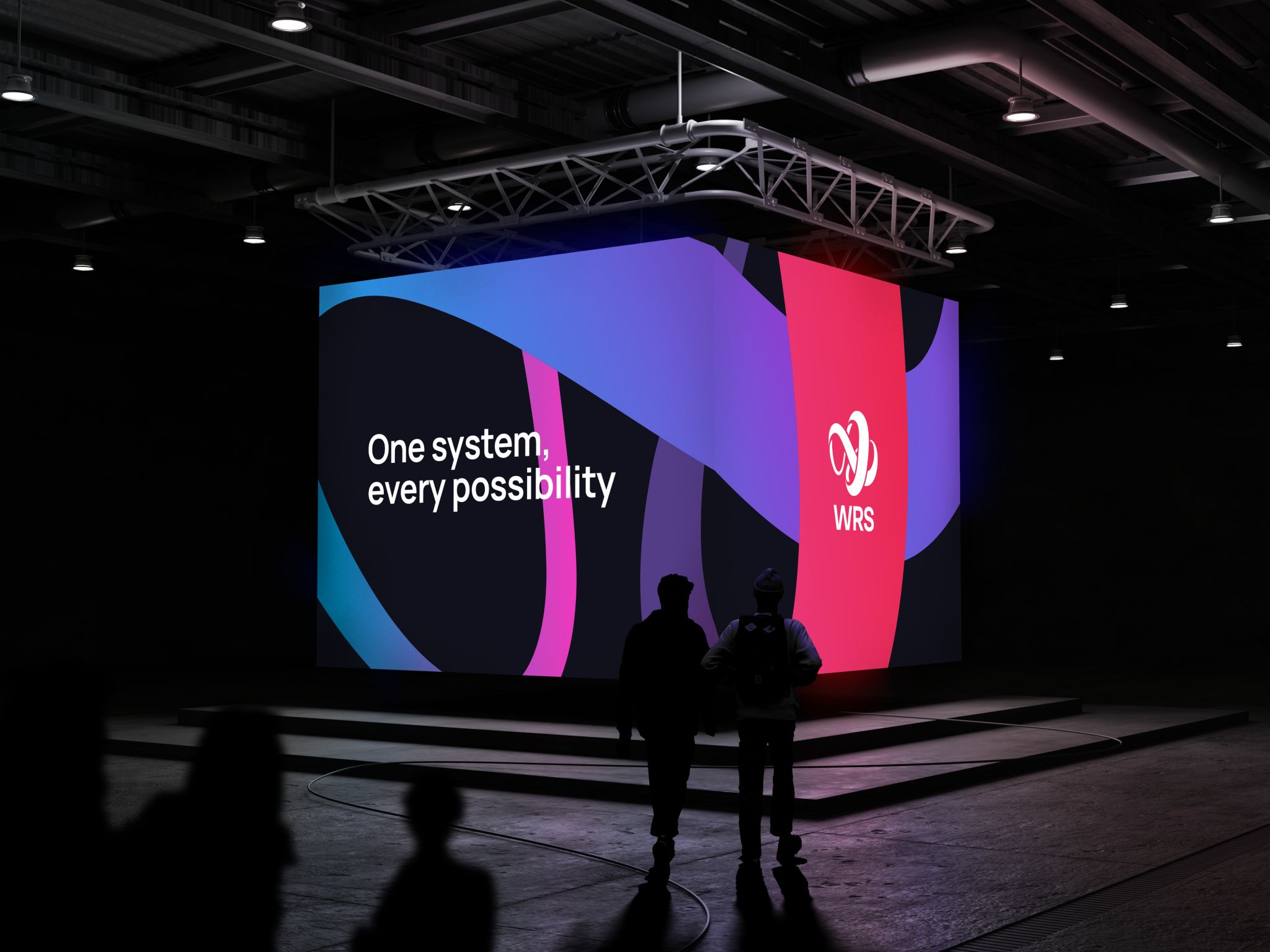 Mockup of a big screen di