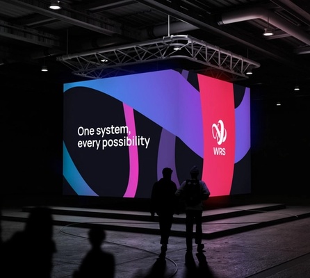 Mockup of a big screen di