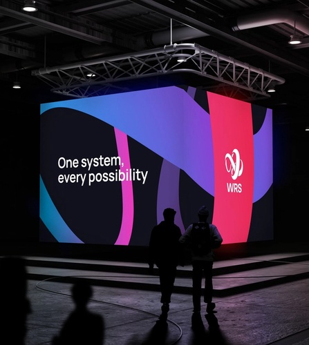 Mockup of a big screen di