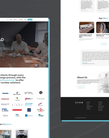 An image of the new MedTec website, designed and built by NOSY