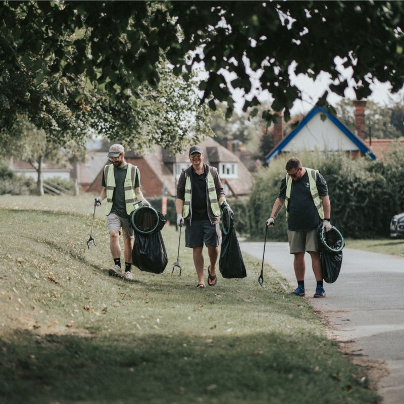 NOSY team members taking part in a Rubbish Networking event