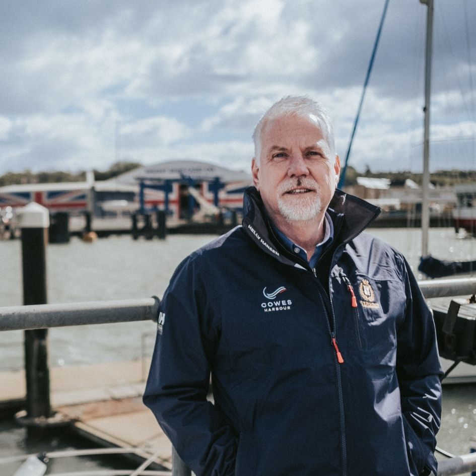 Gary Hall CEO of Cowes Harbour Commission at Cowes waterfront