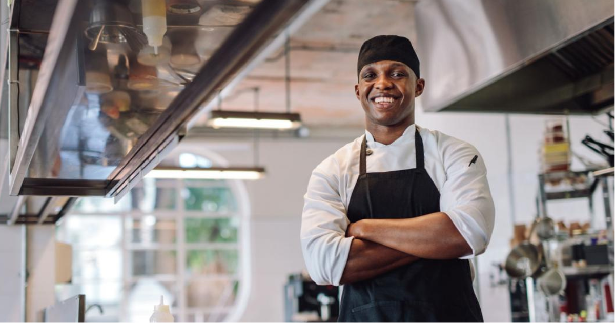 Kitchen team member at Harvest Fine Foods