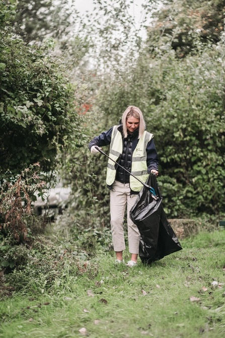 Sophie Jackson taking part in a Rubbish Networking event