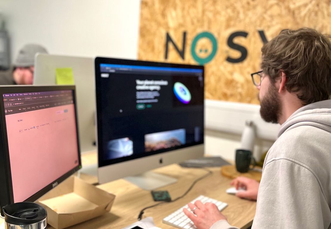 Richard working at the new office at Building 41 in Northwood