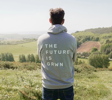 Nick Joyce, of GRWN Group, standing, overlooking the Isle of Wight countryside