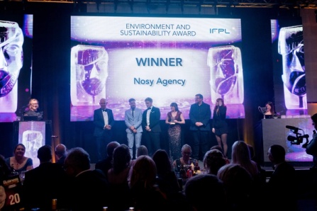 NOSY accepting the Environment and Sustainability Award at the Isle of Wight Chamber Business Awards in 2023