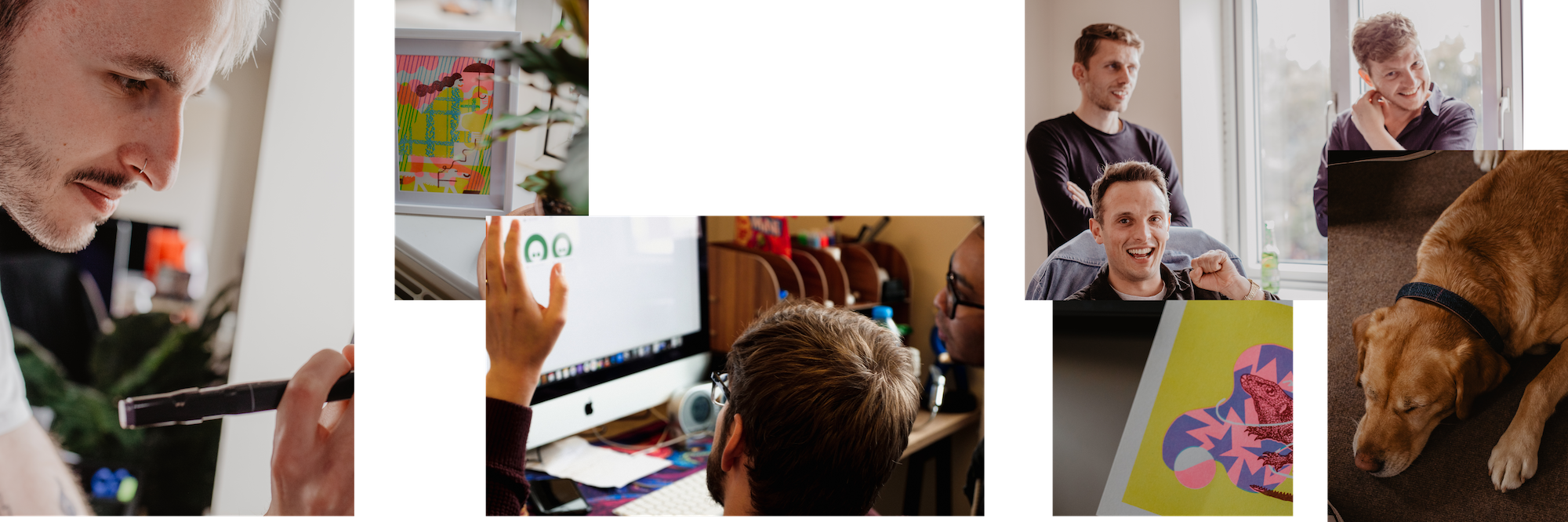 Nosy Team socialising in room one