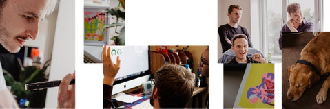 Nosy Team socialising in room one