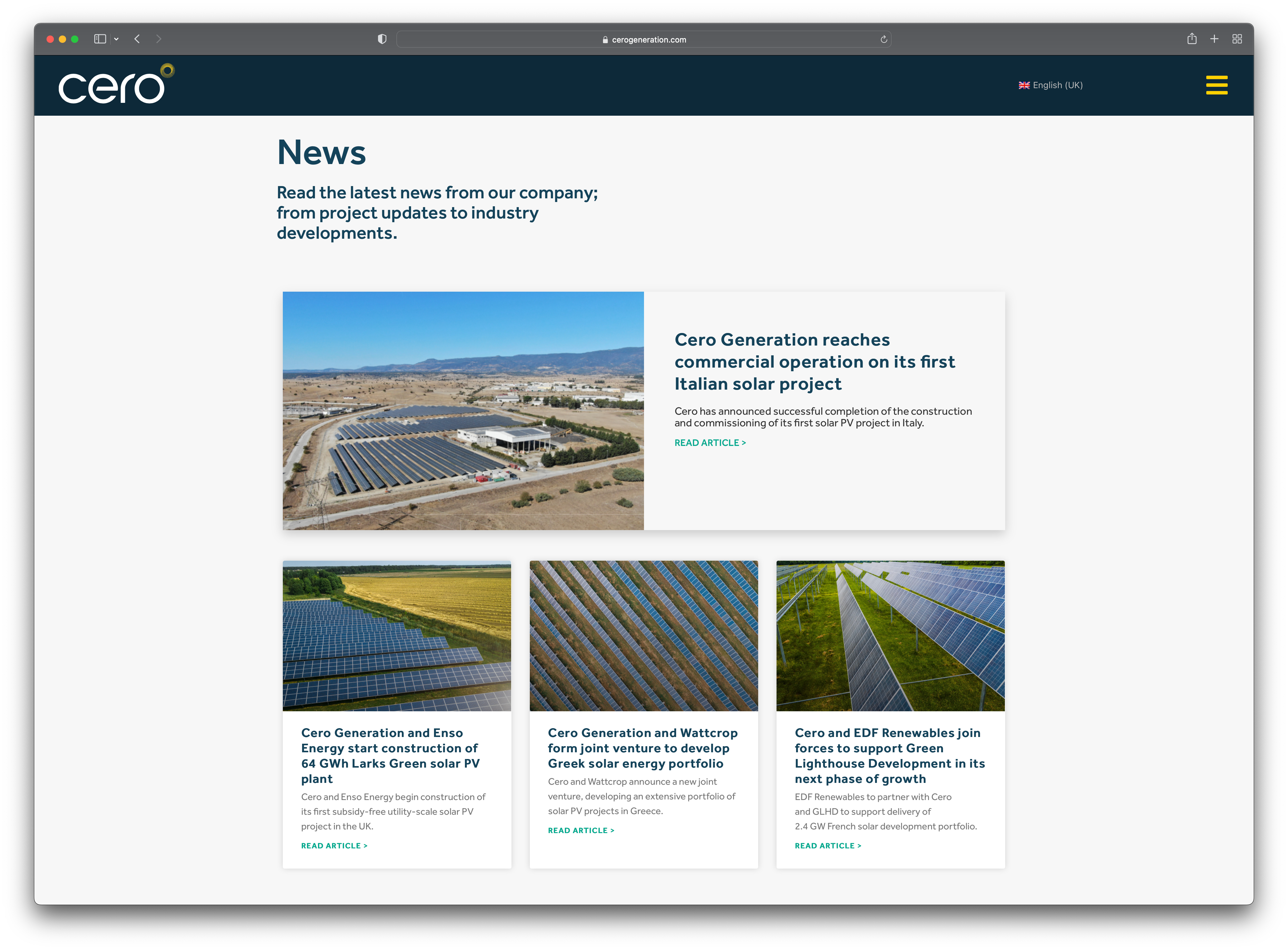 Cero Generation News Feed