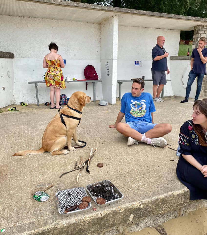 Henry is angry at the dog - not sure why.