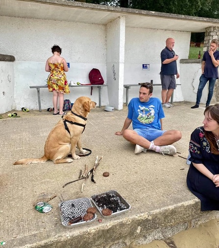 Henry is angry at the dog - not sure why.