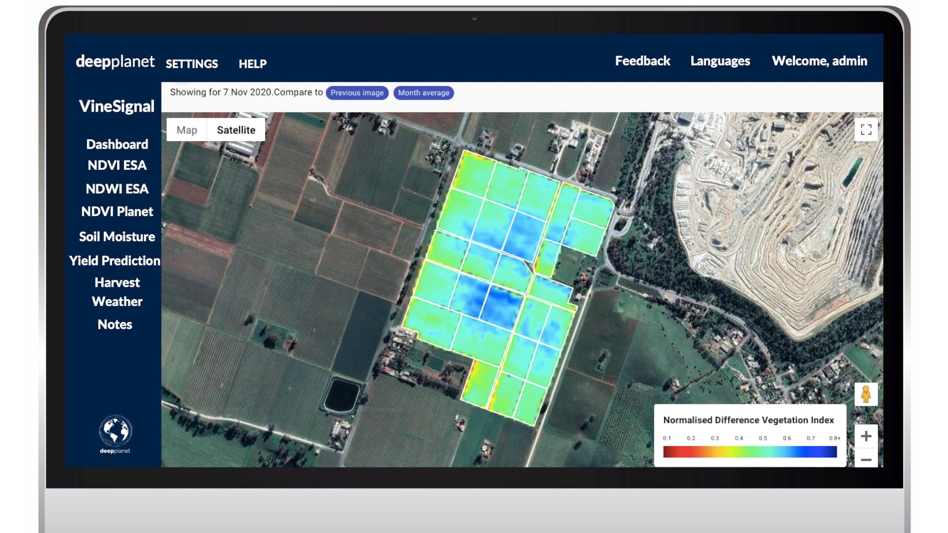 Deep Planet user interface