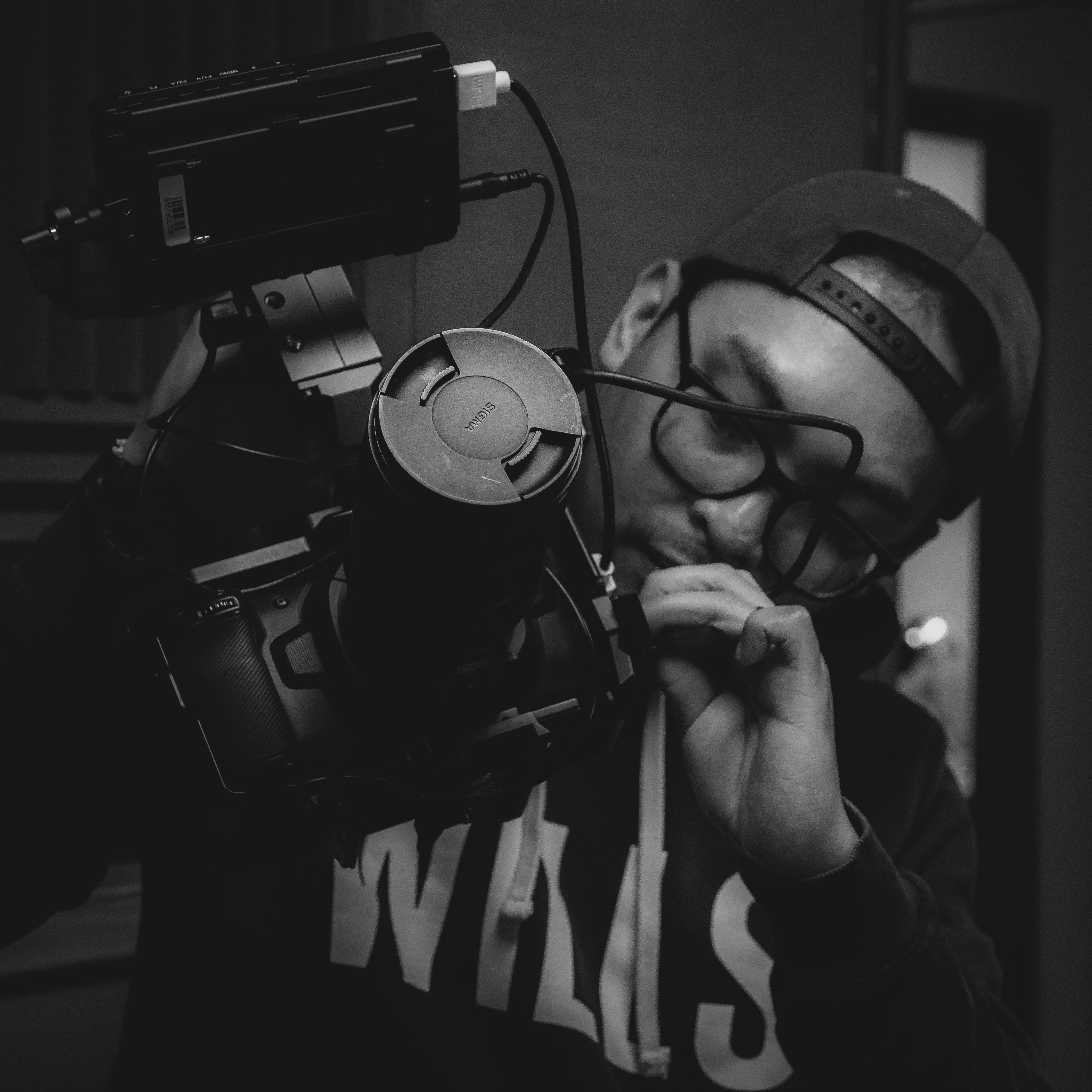 Laurence Montalbo working on a video shoot