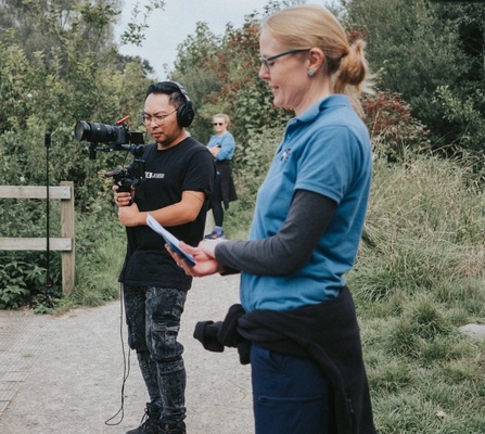 NOSY team working with the Hampshire and Isle of Wight Wildlife Trust