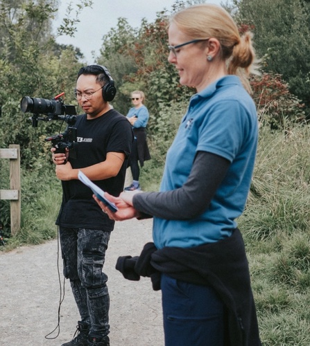 NOSY team working with the Hampshire and Isle of Wight Wildlife Trust