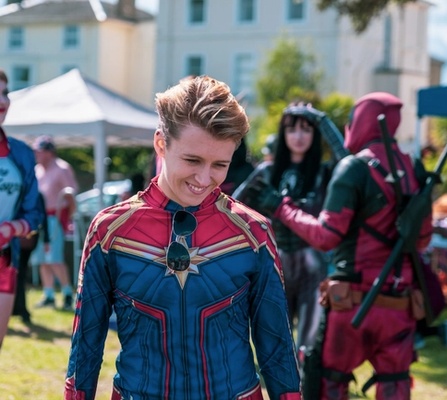 A group of heroes attending the event