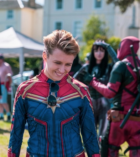 A group of heroes attending the event